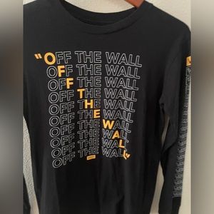 Vans Long Sleeve Black T-Shirt For Boys